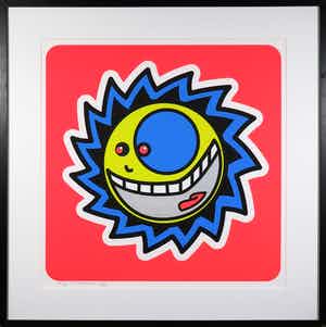 Ottograph - Zeefdruk, Zonnetje - Ingelijst verkocht voor € 1!