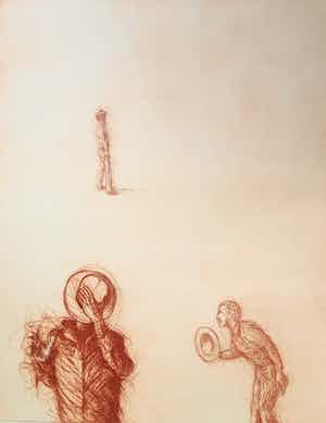 Ronald Tolman - Groetende mannen [ZEER GROOT] verkocht voor € 100!