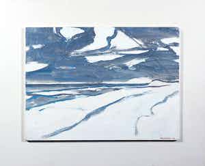 Paul Overhaus - Acryl op board, Winter - Ingelijst verkocht voor € 70!