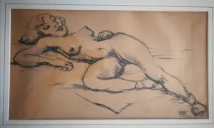 Henry van Straten - Liggende dame. Naakt. kopen? Bied vanaf 99!