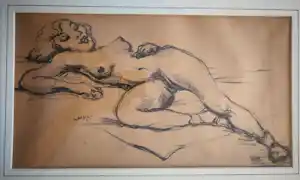 Henry van Straten - Liggende dame. Naakt. kopen? Bied vanaf 99!