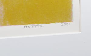 Mattie Schilders - Zeedruk, Gele rotsen, als wolken om een bergtop - Ingelijst. (Groot) kopen? Bied vanaf 1!