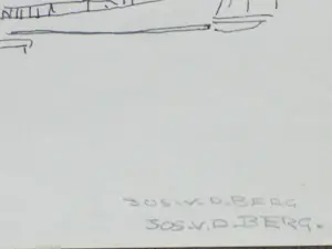 Jos van den Berg - Stads- en havengezicht Monaco - Tekeningen kopen? Bied vanaf 48!