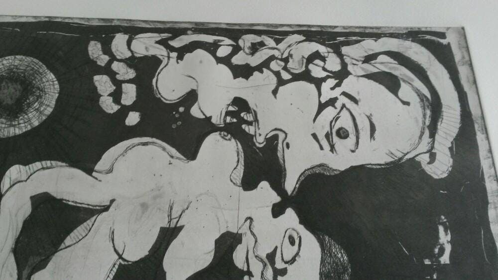 Lucebert - De Nachtmerrie | 1967 | De meest gezochte Lucebert ets!!  kopen? Bied vanaf 350!