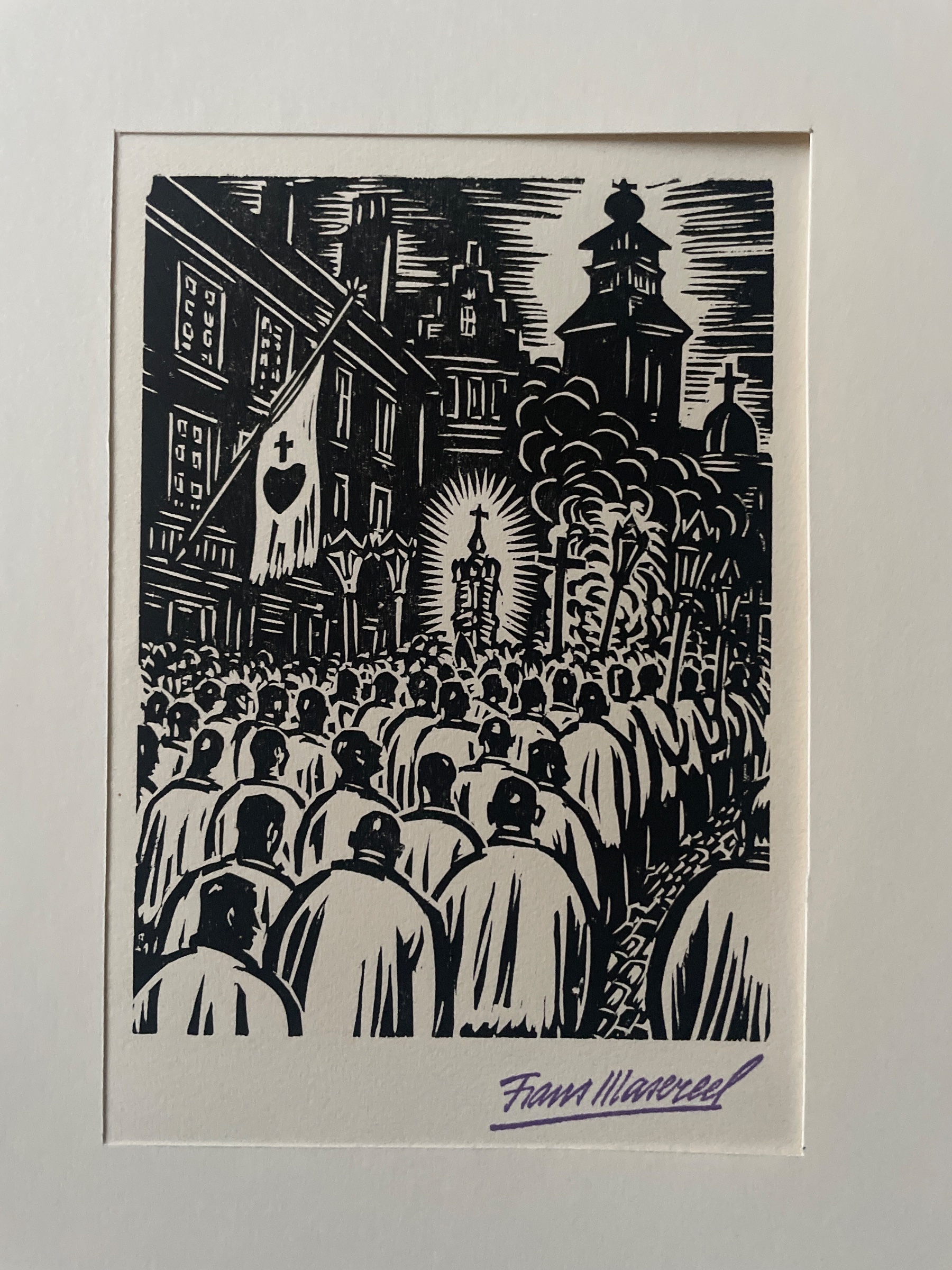 AcheterFrans Masereel - Houtsnede Processie in Antwerpen? Enchérissez de 59!