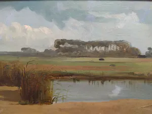 Anton L. Koster - ''Landschap van geestgrond in de bollenstreek.'' kopen? Bied vanaf 800!