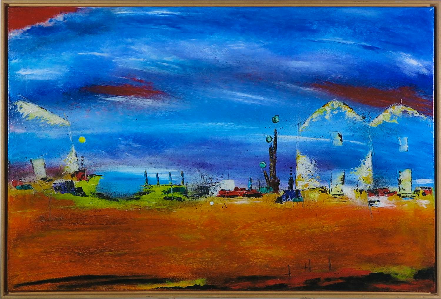 Henk Kuijpers - Acryl op doek, Ayios Kyprikos - Ingelijst kopen? Bied vanaf 100!