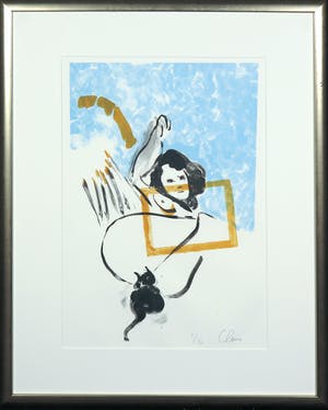 Hugo Claus - Litho, Zonder titel - Ingelijst kopen? Bied vanaf 50!