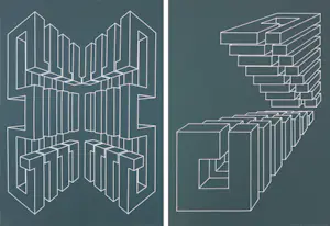 Harry Karssen - Lot van twee zeefdrukken, Z.T. Abstractie kaufen? Bieten Sie von 1!