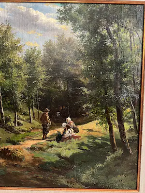 Hermanus Willem Koekkoek - Gezelschap in het bos kopen? Bied vanaf 1200!