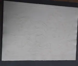 Hannes Postma - Grote handgekleurde reliëf Ets - 1966 - E.A. exemplaar "twee armlengten" kopen? Bied vanaf 58!