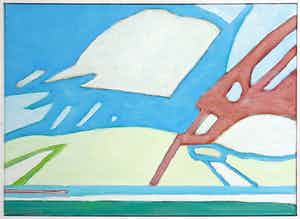 Paul Overhaus - Olieverf op doek, Wolkenlucht - Ingelijst verkocht voor € 60!