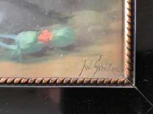 Willem Johannes Schutz - Zwarte Vaas met bloemen kopen? Bied vanaf 50!