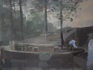 Adriaan Terhell - Man in boot in de gracht. kopen? Bied vanaf 69!