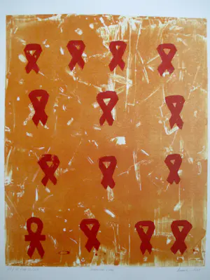 AcheterAmira Wasfy - Litho "Key of life"? Enchérissez de 10!