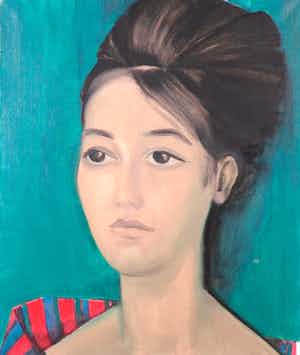 Elinka Oosterom-de Gustowska - Olieverf op doek, Jodin verkocht voor € 35!