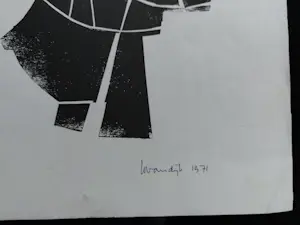 Jo van Dijk - Abstracte compositie kopen? Bied vanaf 75!