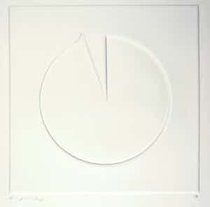 Harry van Kuyk - Reliëfdruk, Cirkel met driehoek verkocht voor € 150!