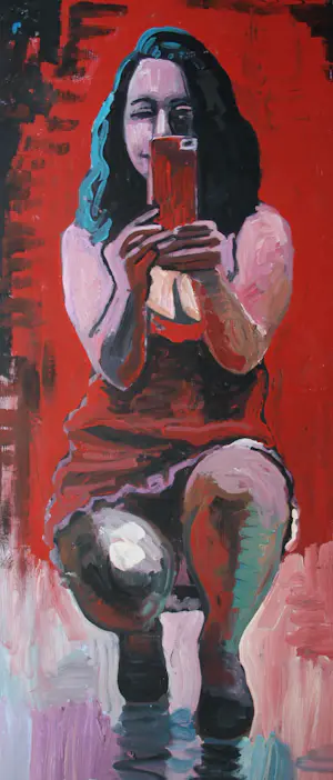 Peter Klashorst - Acrylverf op doek , Mathilda – 120 x 50 cm - 2018 kopen? Bied vanaf 250!