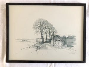 Gerrit Neven - Ammerstol - Tekening, Ingelijst kopen? Bied vanaf 140!
