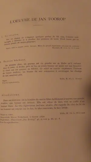Jan Toorop - L' OEVRE de JAN TOOROP kopen? Bied vanaf 35!