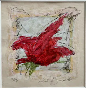 Richard Smeets - 2 zeefdrukken Rozen, ingelijst en gesigneerd kopen? Bied vanaf 50!