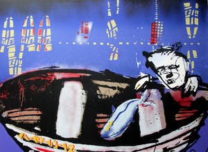 Herman Brood - zeer grote zeefdruk: Haven kopen? Bied vanaf 450!