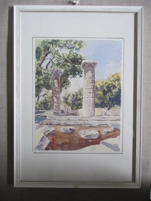 Niet of onleesbaar gesigneerd - Aquarel Olympia kopen? Bied vanaf 10!