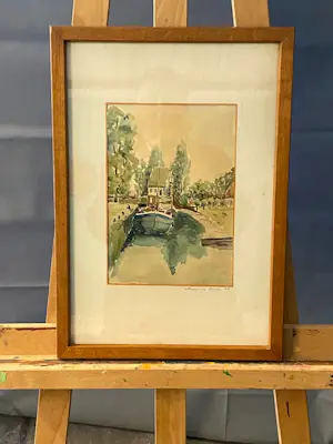 Niet of onleesbaar gesigneerd - haventje Dussen kopen? Bied vanaf 1!