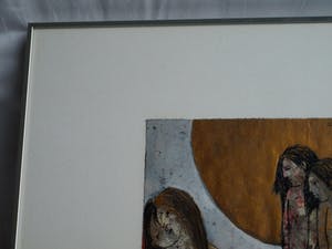 Ans Wortel - Gouache , “Met belangstelling voor.....” - gesigneerd & ingelijst – 1978 kopen? Bied vanaf 350!