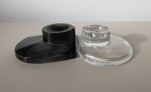 Niet of onleesbaar gesigneerd - Twee kristallen art deco inktbakjes kopen? Bied vanaf 1!