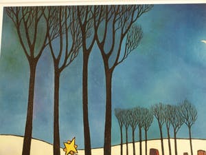 Toon Tieland - Handgesigneerde prent , “Wintergezicht” - ingelijst – ca 1990 kopen? Bied vanaf 10!