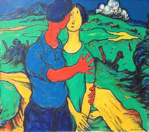 Kees Bastiaans - C4724-9 - De ontmoeting verkocht voor € 750!