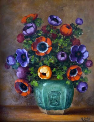 Buy Henri Endlich - Bloemen stilleven anemonen? Bid from 80!