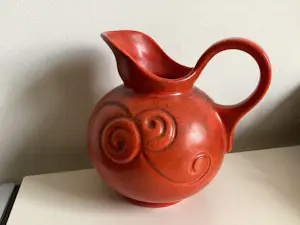 N.V. Porselein- en Tegelfabriek Mosa - Art Deco oranje Snavelkan kopen? Bied vanaf 30!