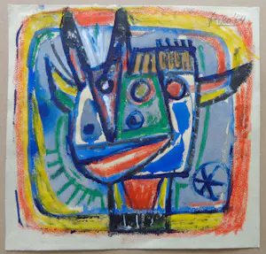 Feiko - COBRA DIER / ORIGINEEL WERK / 31x32cm / SIG / 1964. kopen? Bied vanaf 85!