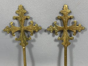 Dogon - two old Ethiopisch priest handcrosses - Ethiopia kopen? Bied vanaf 50!