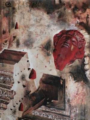 Gerti Bierenbroodspot - zeefdruk: Fallen Head (Baalbek) kopen? Bied vanaf 75!