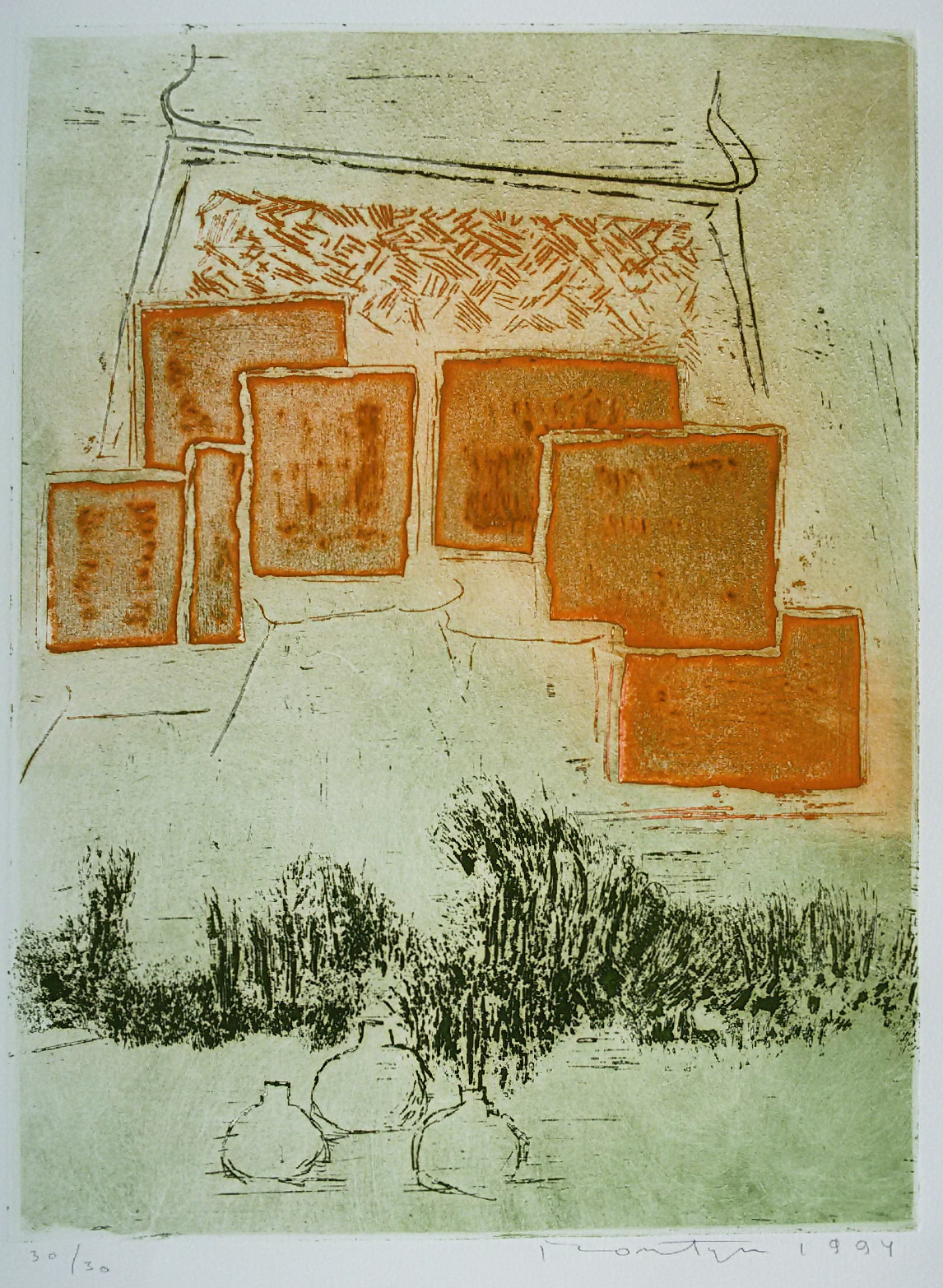 Jan Montyn - Wat Chang Mai, aquatint ets kopen? Bied vanaf 150!