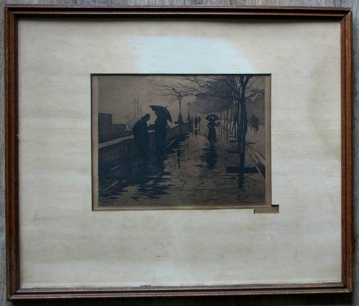 Willem Witsen - Ets: The embankment in de regen, Thames - Londen (zeldzaam werk!) kopen? Bied vanaf 999!