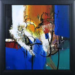 Peter Meijer - Zeefdruk op paneel, Zonder titel - Ingelijst verkocht voor € 60!