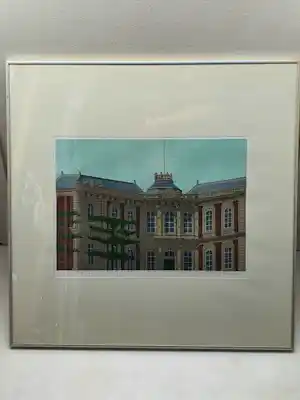 Sees Vlag - Zeefdruk, Paleis Kneuterdijk - Ingelijst verkauft für € 110!