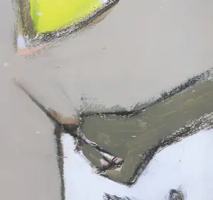 Hannes Postma - Olieverf op papier, Tekenaar in abstracte ruimte - Ingelijst (Groot) kopen? Bied vanaf 1!