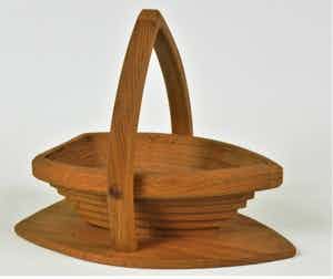 Niet of onleesbaar gesigneerd - Teakhouten openklapbaar schaaltje verkocht voor € 1!