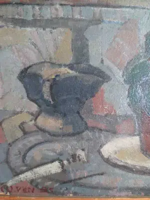 Cornelis Dirk Ven - Stilleven Pot en Test 1953 kopen? Bied vanaf 80!