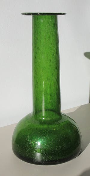 Kosta Boda - Groene glazen kraagvaas ontwerp Erik Höglund kopen? Bied vanaf 32!