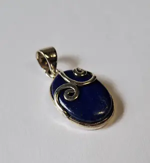 Nieuwe zilveren hanger met Lapis lazuli kopen? Bied vanaf 50!