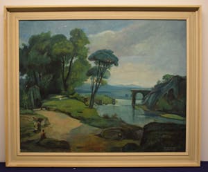 Bernard Leemker - Naar Camille Corot - Olieverf op doek kopen? Bied vanaf 40!