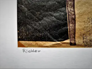 Ger Gerrits - Bijzondere handgekleurde Houtsnede "Ridder" - uniek exemplaar - gesigneerd kopen? Bied vanaf 48!