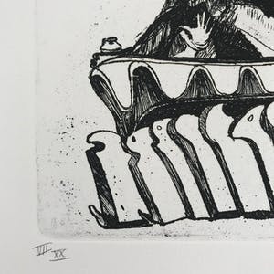 Vic Gentils - Gesigneerde ets - 1981 - 'Het Café' - VII/XX kopen? Bied vanaf 35!